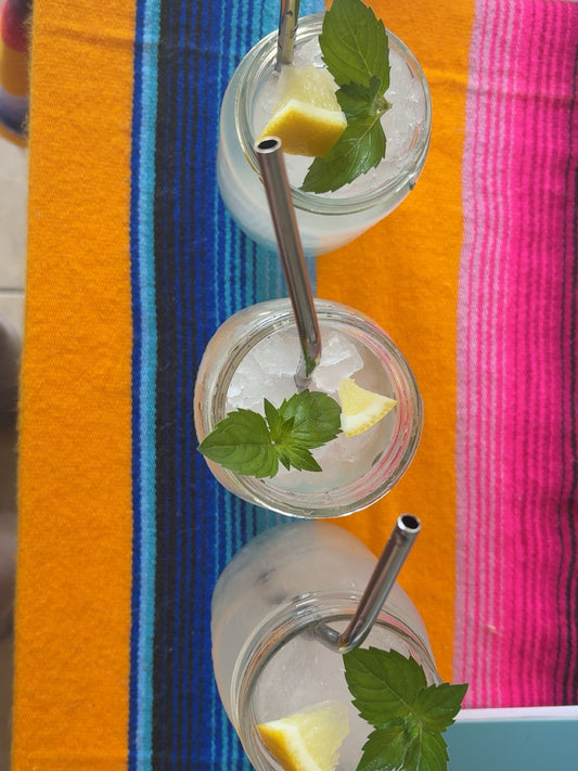 Mason Jar Cup Set with Lid and Straw for Drinks