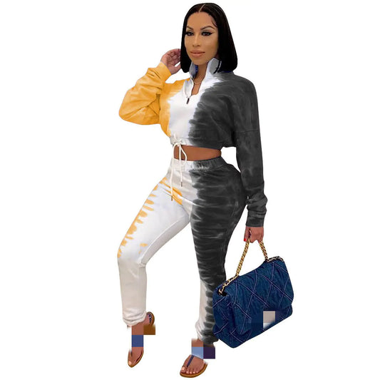 Chic Printed Stretch Loungewear Set