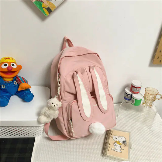 Cute Waterproof Nylon Backpack for Teen Girls, Large Capacity