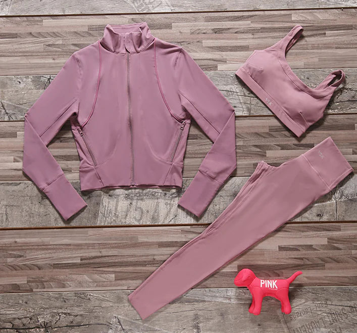 Victoria Women's Yoga Outfit - Slimming 3-Piece Set