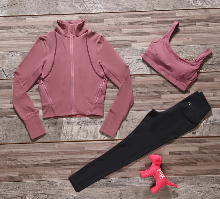 Victoria Women's Yoga Outfit - Slimming 3-Piece Set