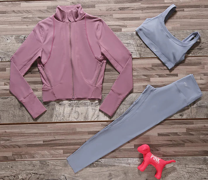 Victoria Women's Yoga Outfit - Slimming 3-Piece Set