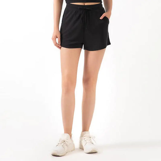 Lace Accented Flowy Fitness Shorts