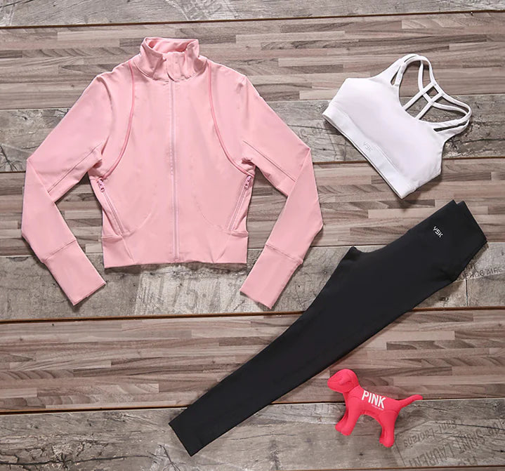 Victoria Women's Yoga Outfit - Slimming 3-Piece Set