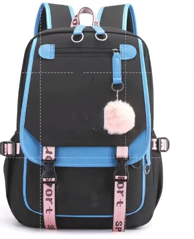 Teen Girls Backpack with USB Charging & Headphone Jack