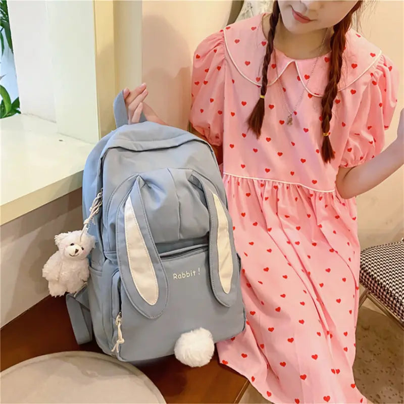 Cute Waterproof Nylon Backpack for Teen Girls, Large Capacity