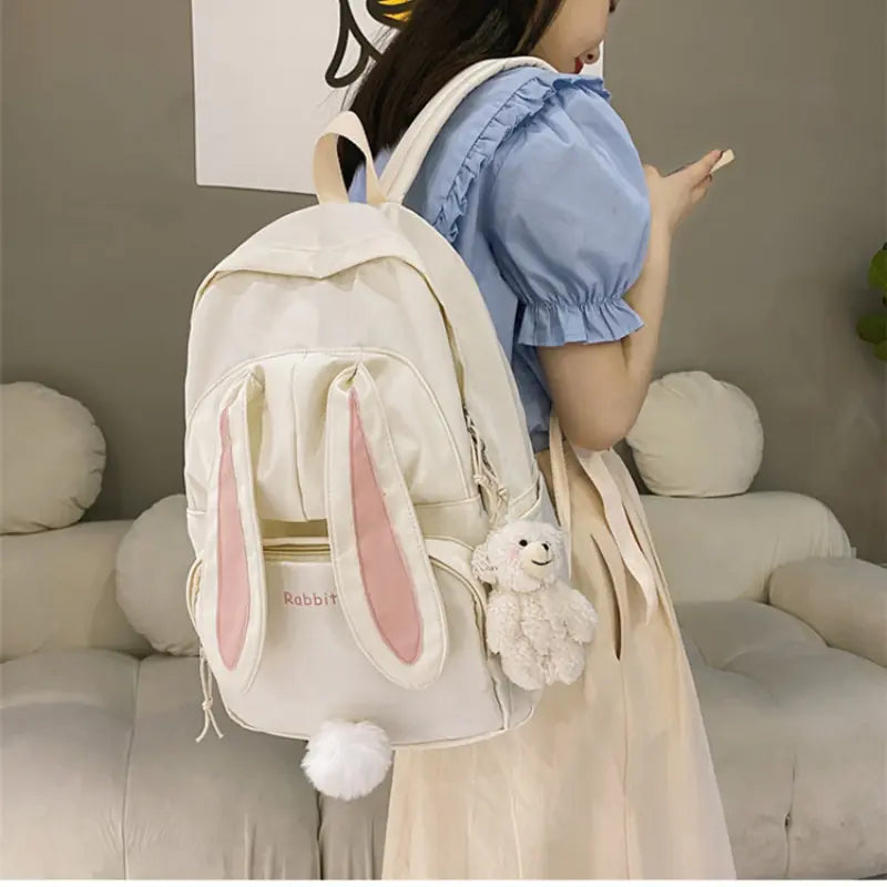 Cute Waterproof Nylon Backpack for Teen Girls, Large Capacity